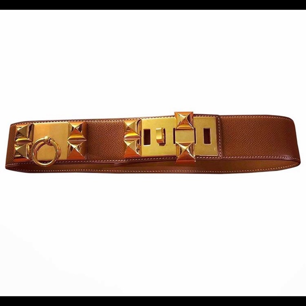 Hermes Collier de Chien Belt Brown Vintage
